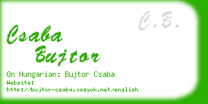 csaba bujtor business card